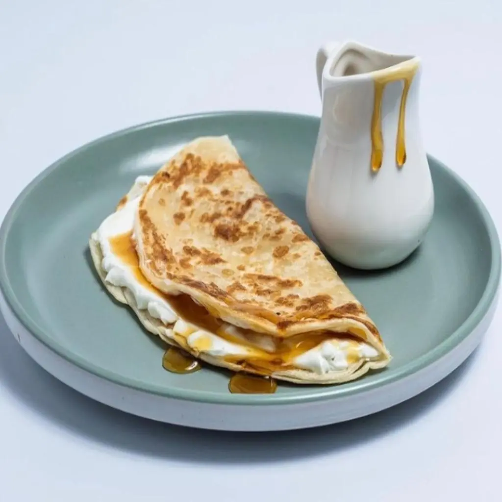 Chapati with Cheese and Honey