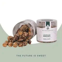 Mixed nuts with caramel with sesame