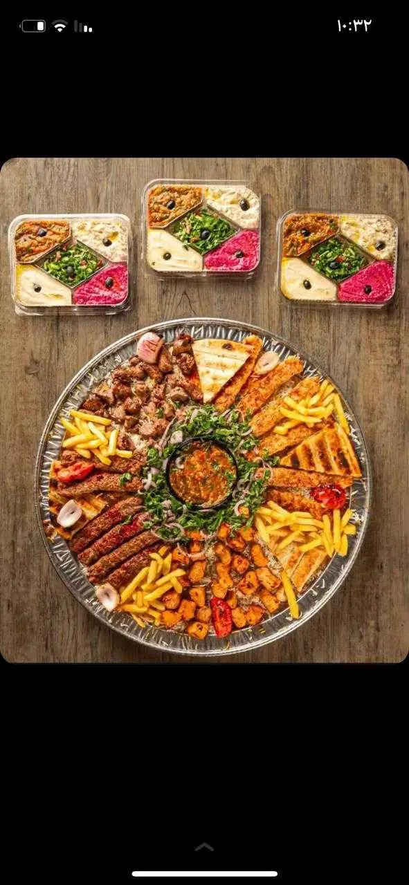 صحن السارية ٢٤ سيخ مشويات+٣مشكل مقبلات