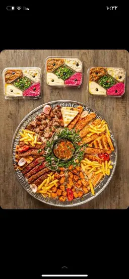 صحن السارية ٢٤ سيخ مشويات+٣مشكل مقبلات