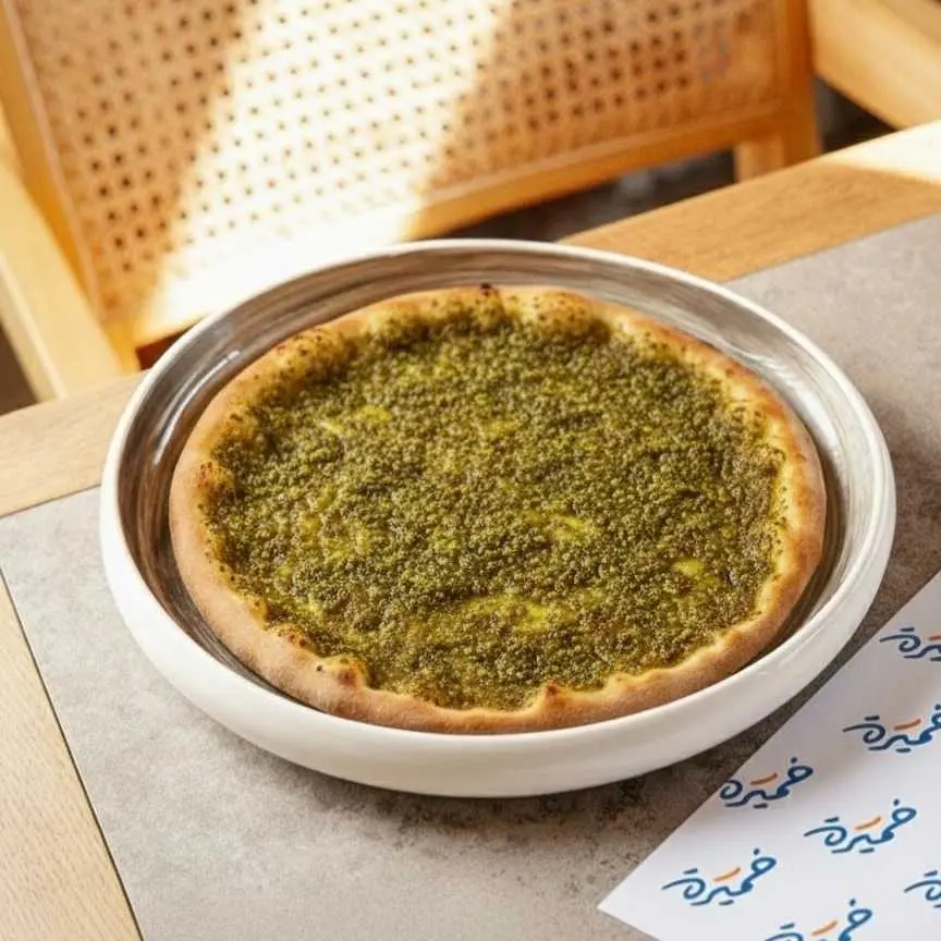 بيتزا لبنه بالزعتر