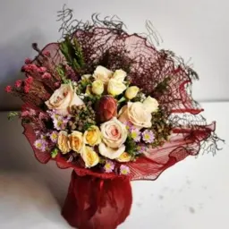 Hand Bouquet of Various African Flowers