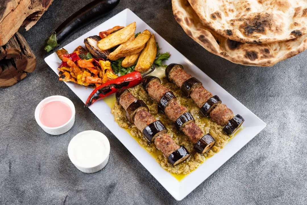 كباب لحم باذنجان