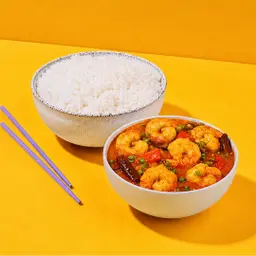 Hot Garlic Shrimp Meal