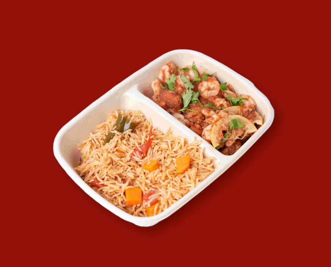 Shrimp with tomatoes
