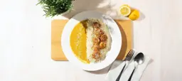 طبق روبيان بالكاري الذهبي