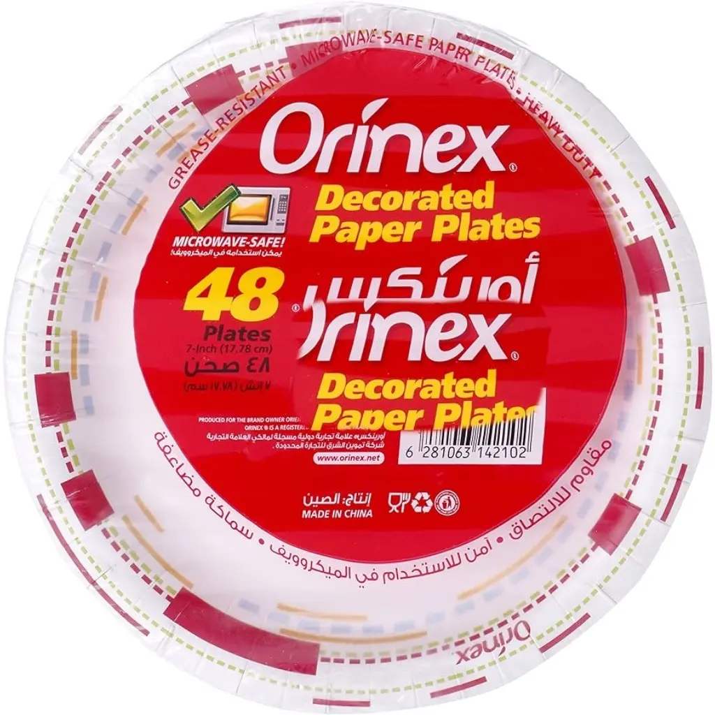 Orinex Decorated Paper Plates