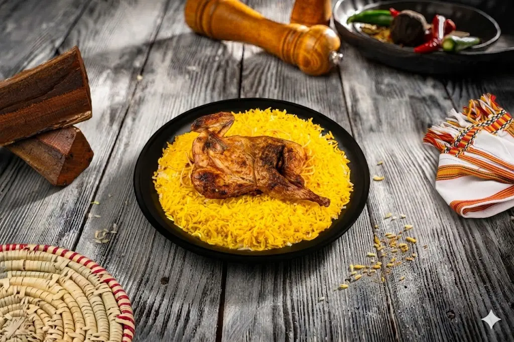 Half Mathbi Mandi Rice with Mathlotha