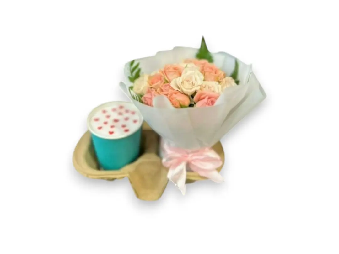 Cupcake With Mini Bouquet