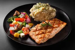 Char-Grilled Garlic Rosemary Salmon