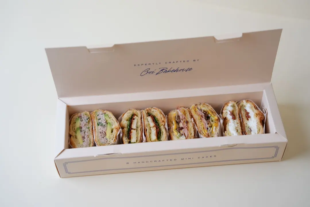 Mini Croissant Sandwich Box - 8 pieces