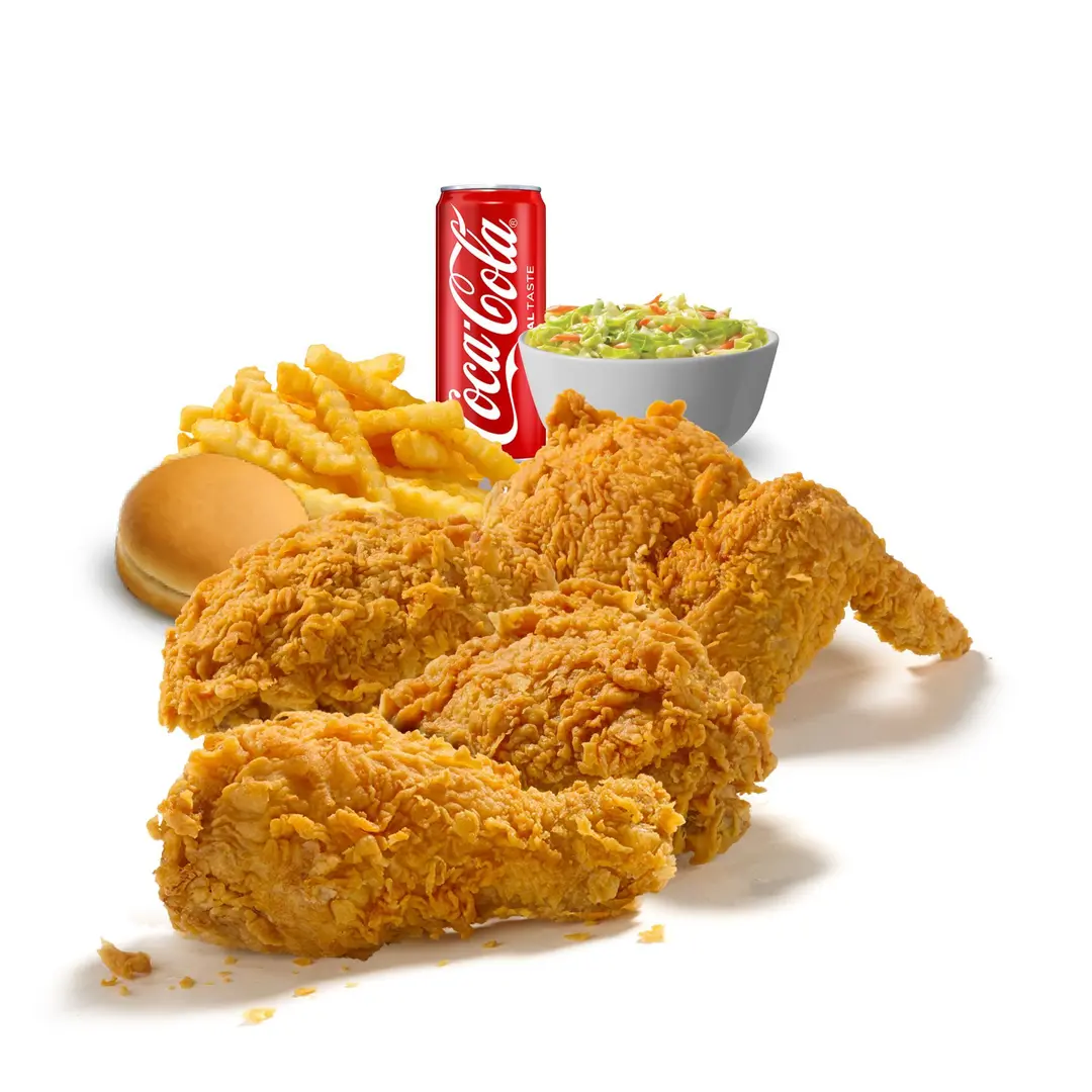 4 Pcs Broasted Chicken Meal