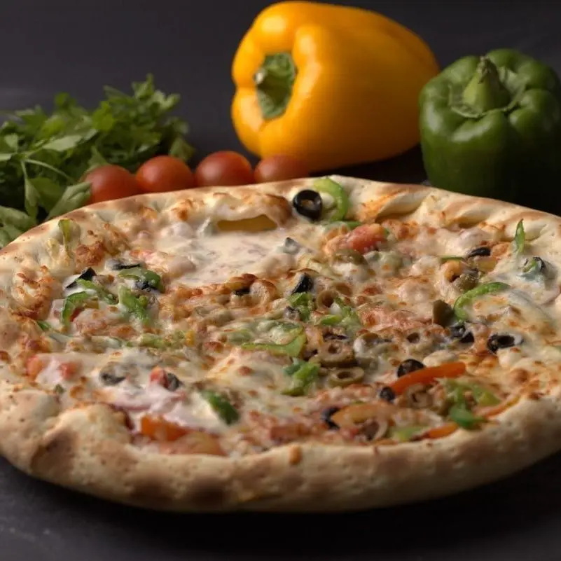 Cheese crust pizza