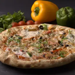 Cheese crust pizza