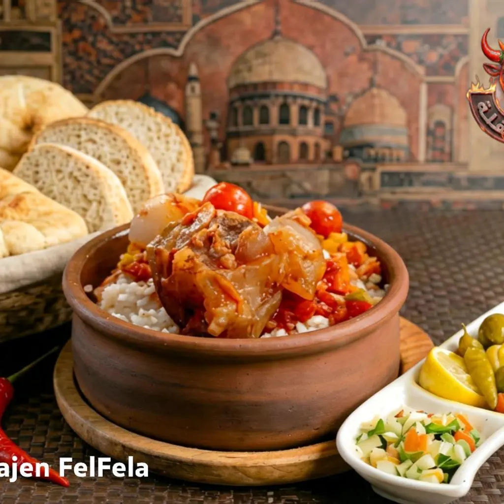طاجن كوارع مع الفتة
