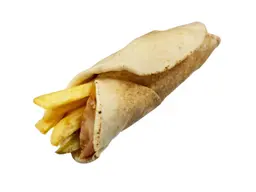 Chicken shawarma sandwich in Lebanese bread