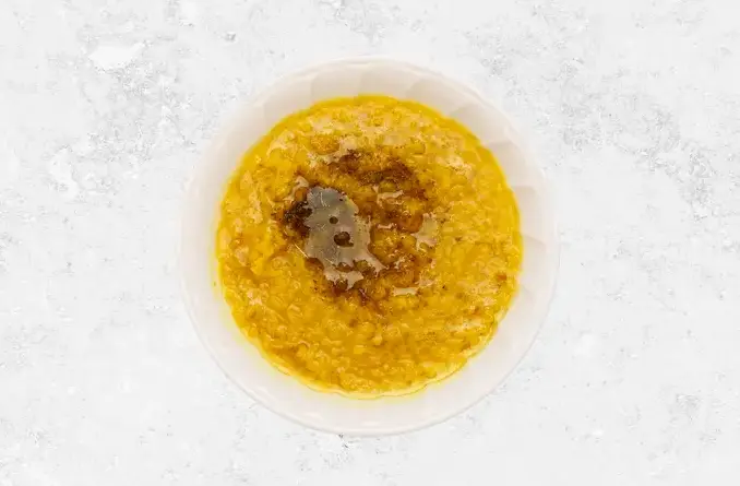 Lentils on a saj with ghee