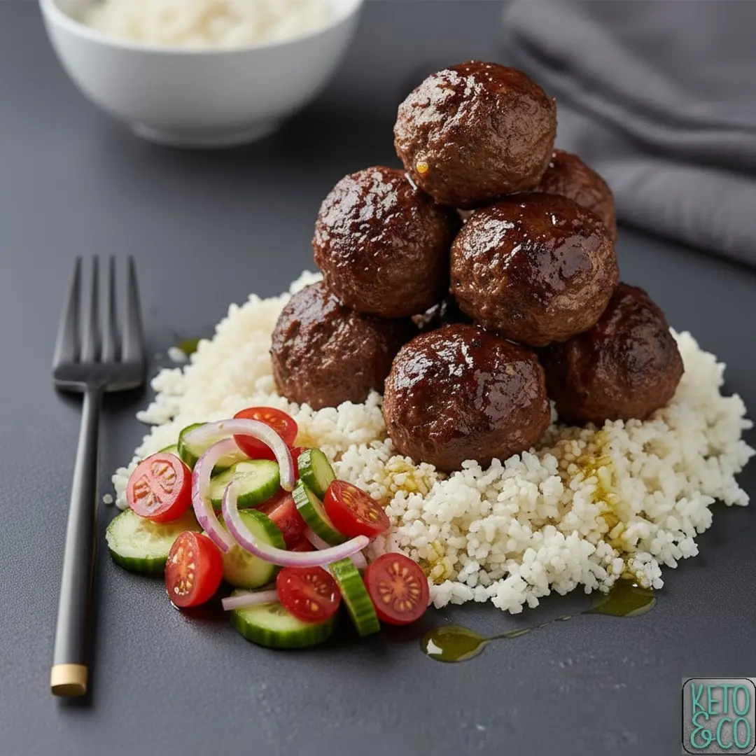 طبق كيتو جيم كرات اللحم البقري  (100 جرام)