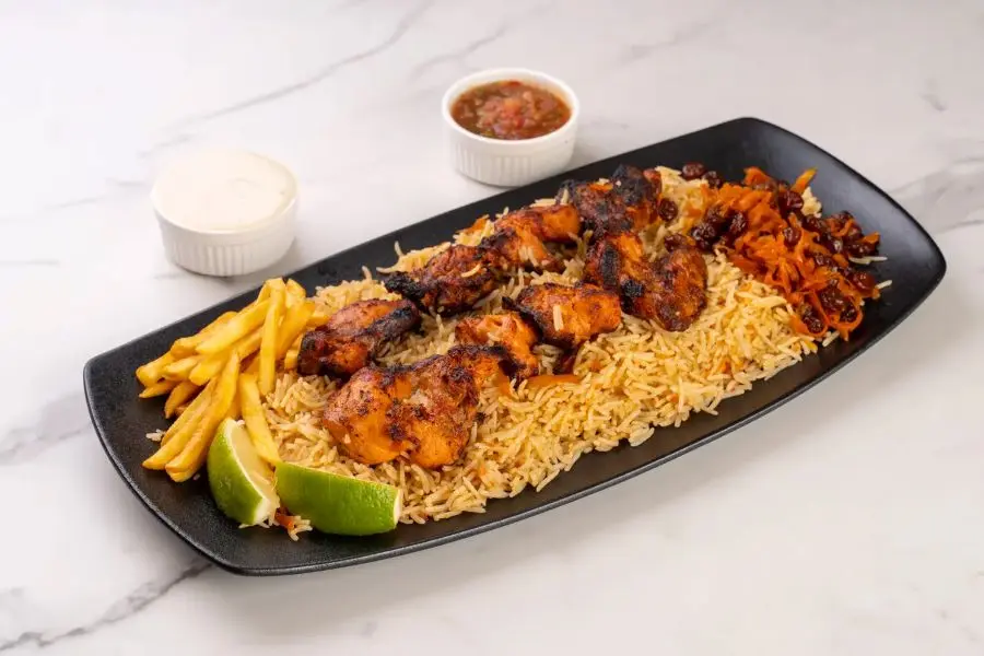 Shish Tawook with Bukhari Rice