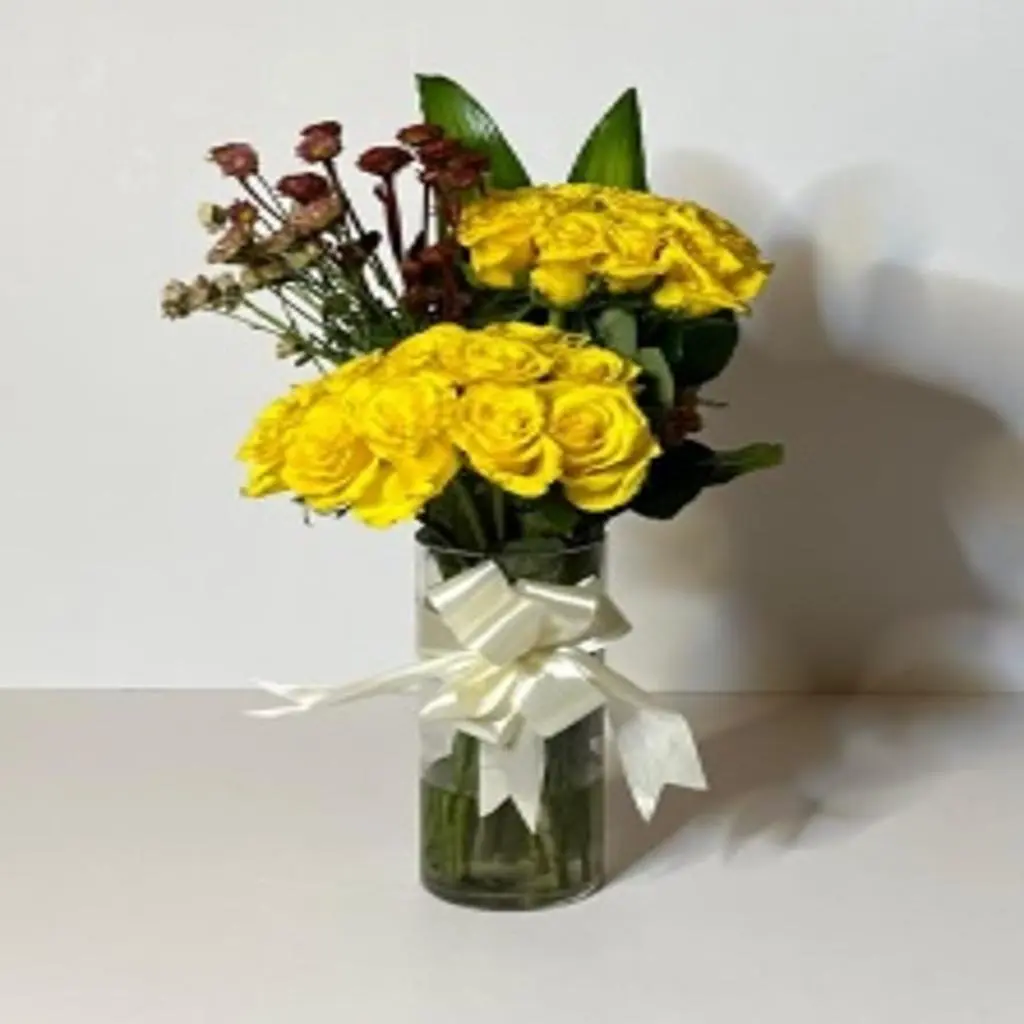Rose Vase with Chrysanthemum