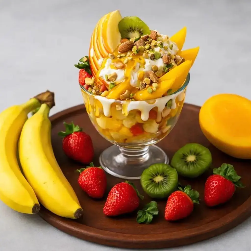 Cream Fruit Salad with Honey