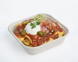 Beef Chili Loaded Nachos