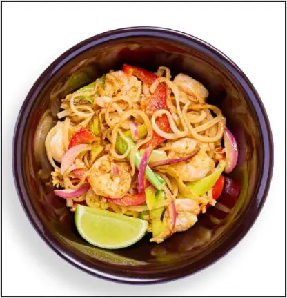 mini prawn pad thai