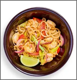 mini prawn pad thai