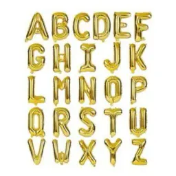 Varied Golden Helium Capital Letter