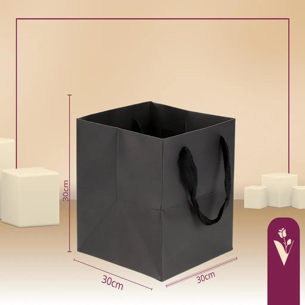 Black Square Base Gift Bags
