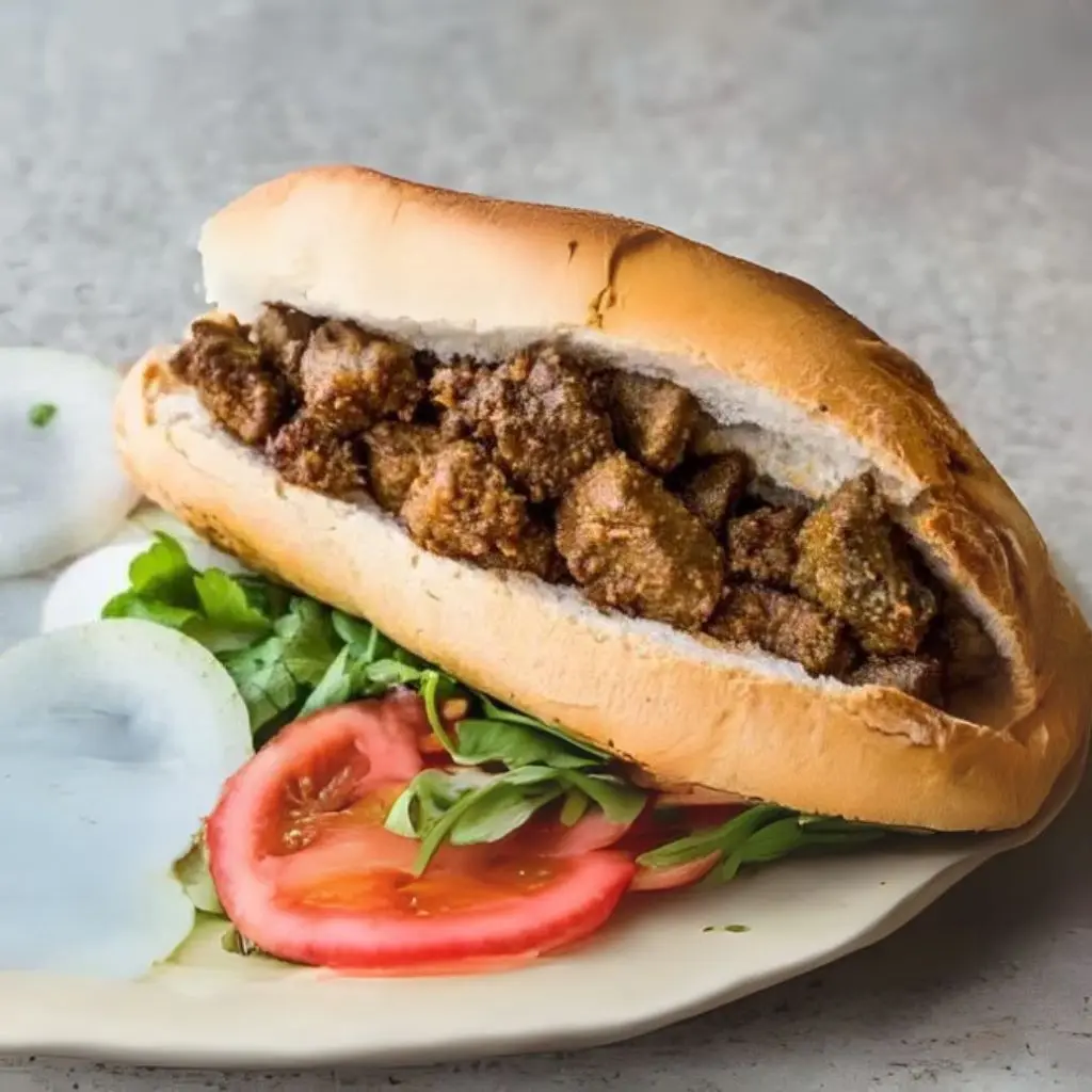 Fresh Lamb Liver Sandwich