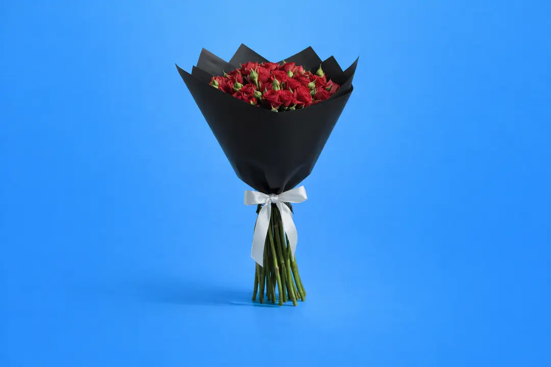 Velvet Spray Red Roses Bouquet 0299