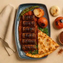 Kebab with Eggplant Plate