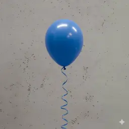 بالون هيليوم أزرق