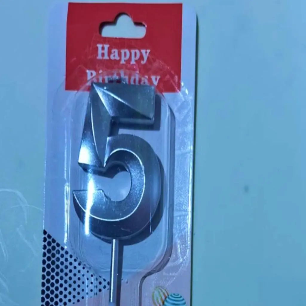 Number 5 Candle