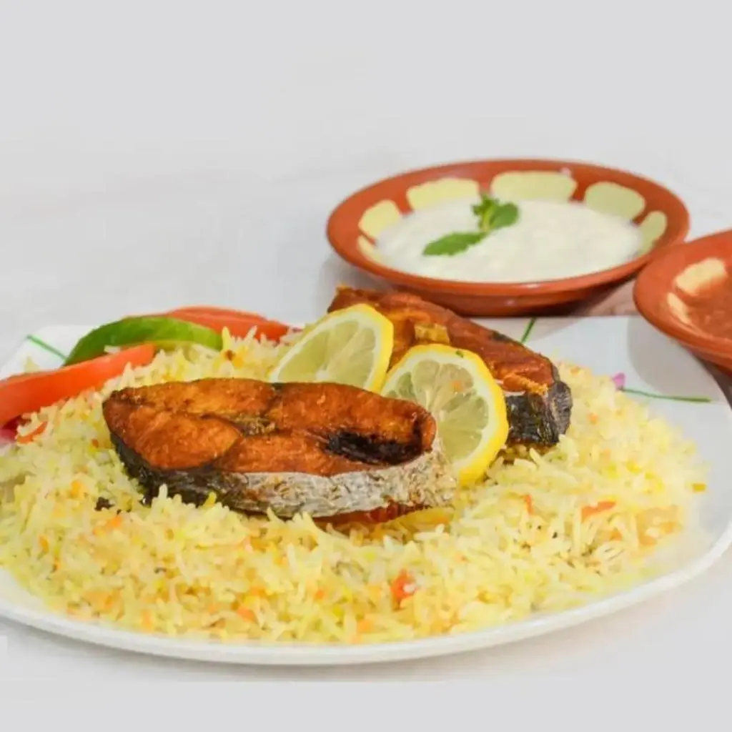 سمك كنعد مع الأرز