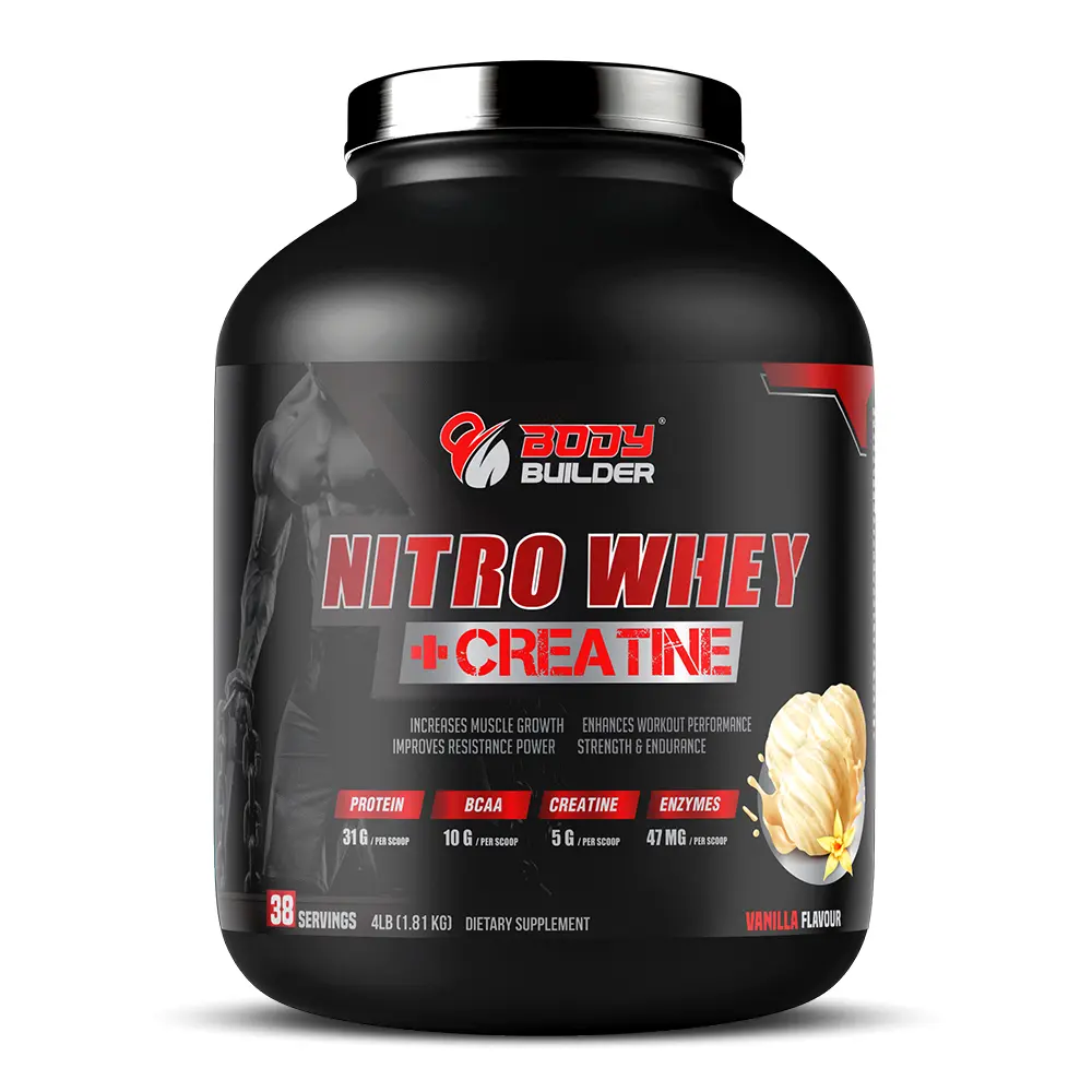 Body Builder Nitro Whey + Creatine Vanilla 4 LB