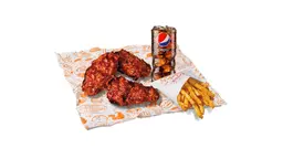 Glazed Wings Meal 3 Pcs