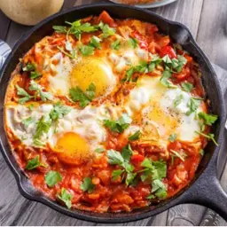 Shakshuka with Cheddar Cheese
