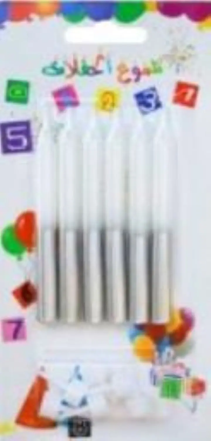 Candle Silver and White