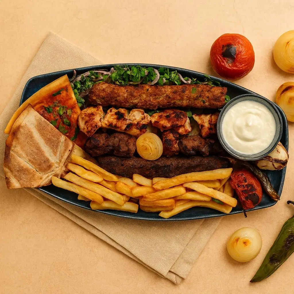 صحن مشاوي مشكل