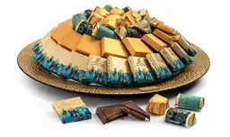 Small Circle Eid Mubarak Gold Tray