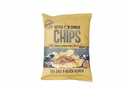 KETTLE COOKED CHIP SEASALT&B.PEPPER 150G