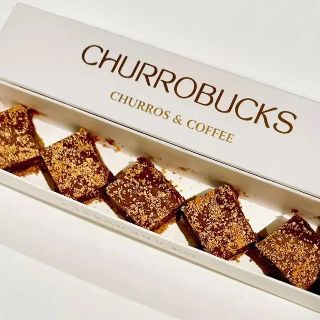 Sweet caramel cubes with Belgian chocolate