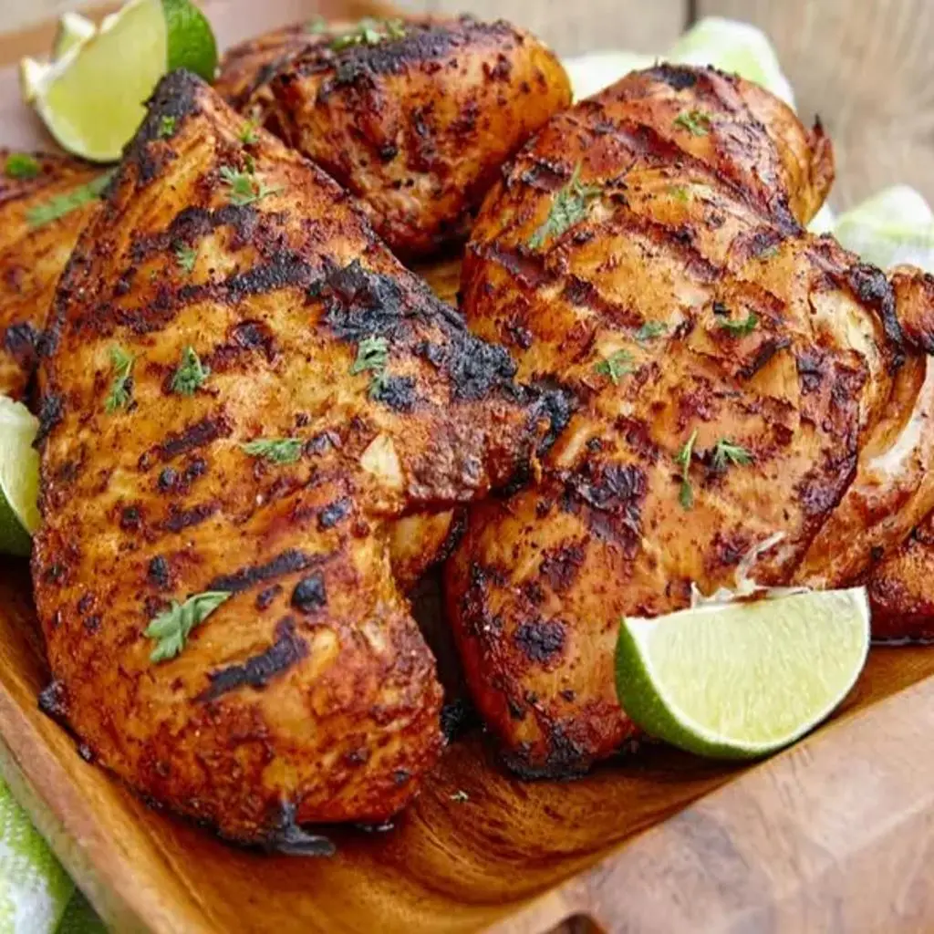 Chicken on Charcoal With Rice