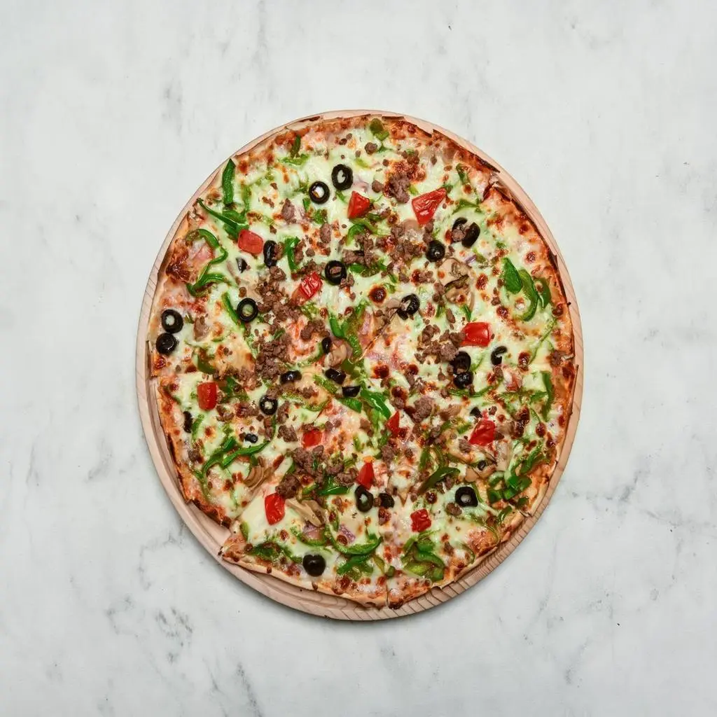 Meat & Vegetable Pizza