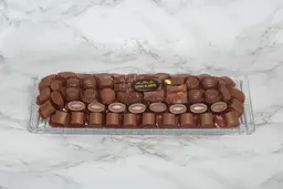 صينية شوكولاته مكشوف كريستال مستطيل كبير