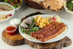 Chicken kebab for one person