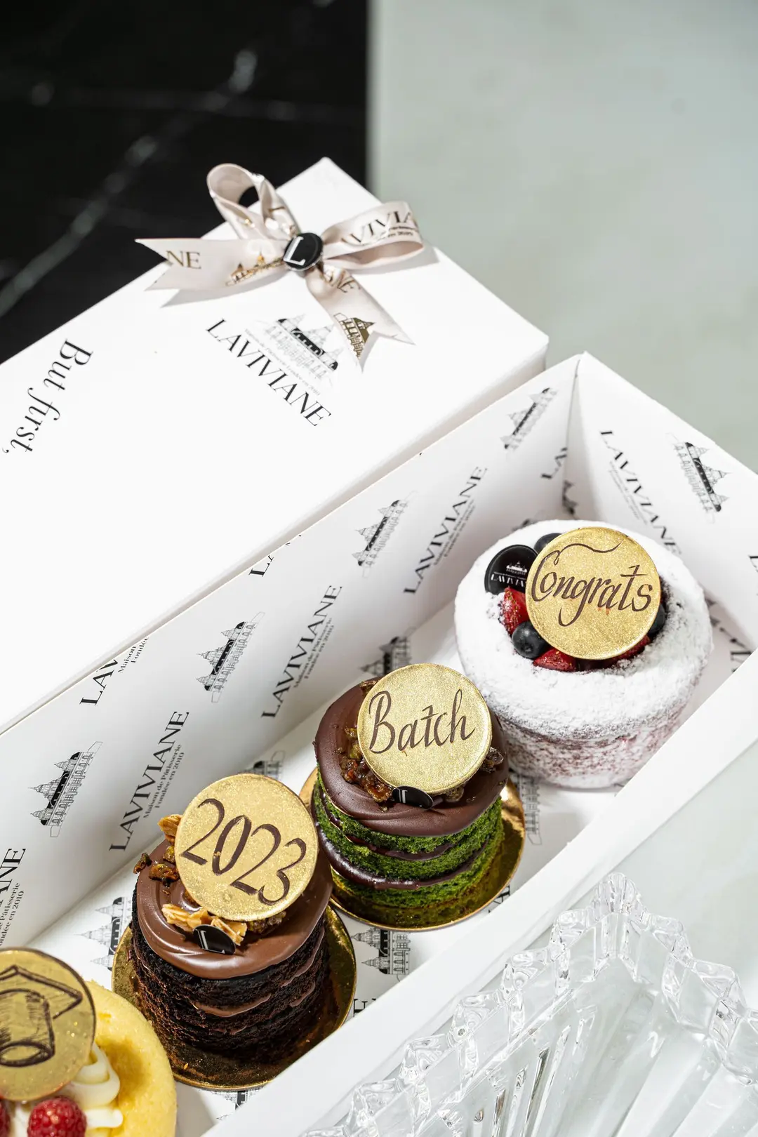 Slider Cake Box 4 Types - with Graduation Hat