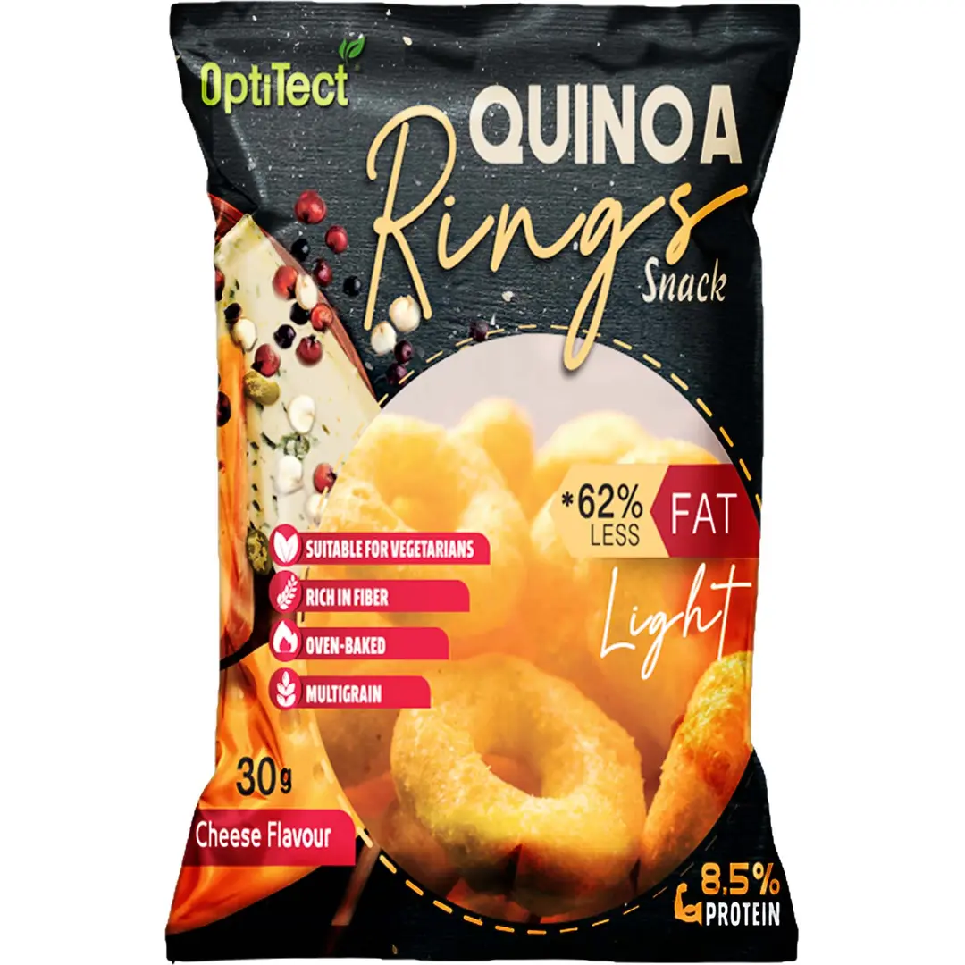 Optitect Quinoa Rings Snack Cheese 30 Gm